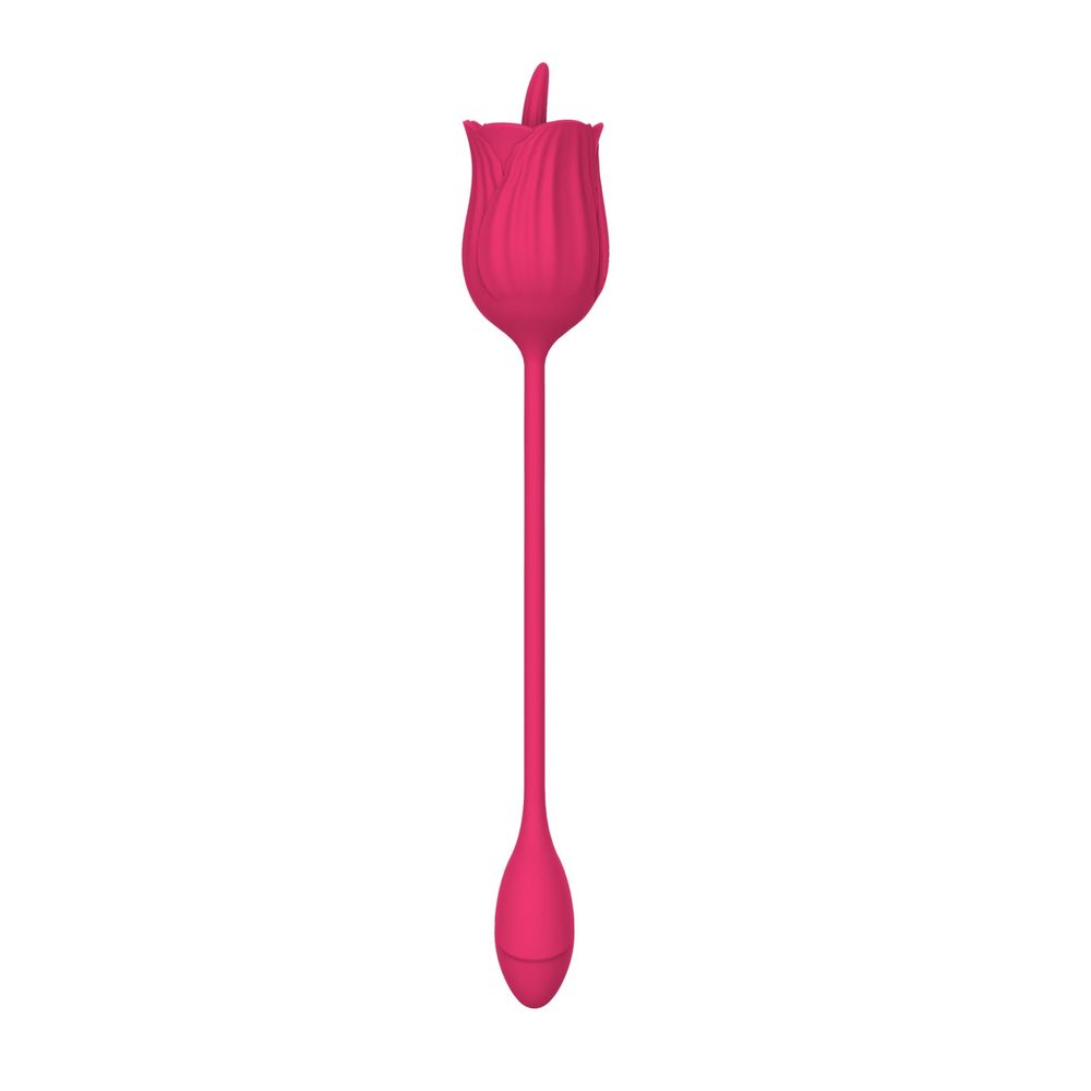 Stymulator liżący z wibrującym jajkiem silikonowy USB B Series Magic