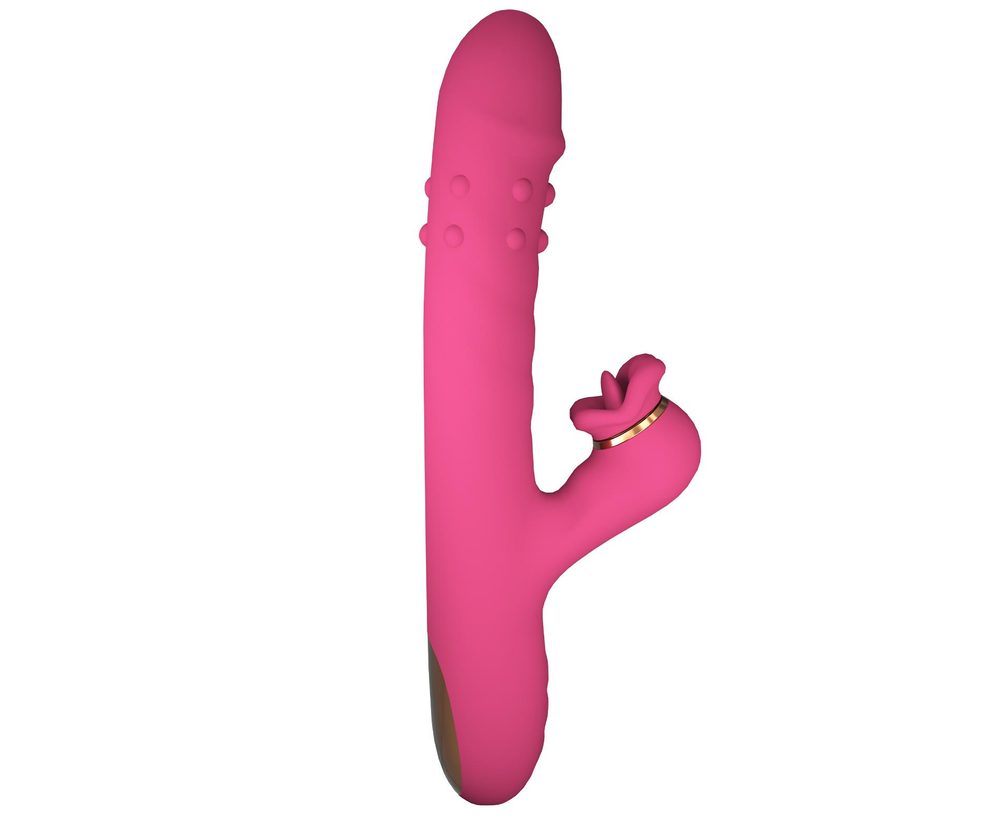 Silicone Vibrator - 7 rotating functions and 7 licking functions