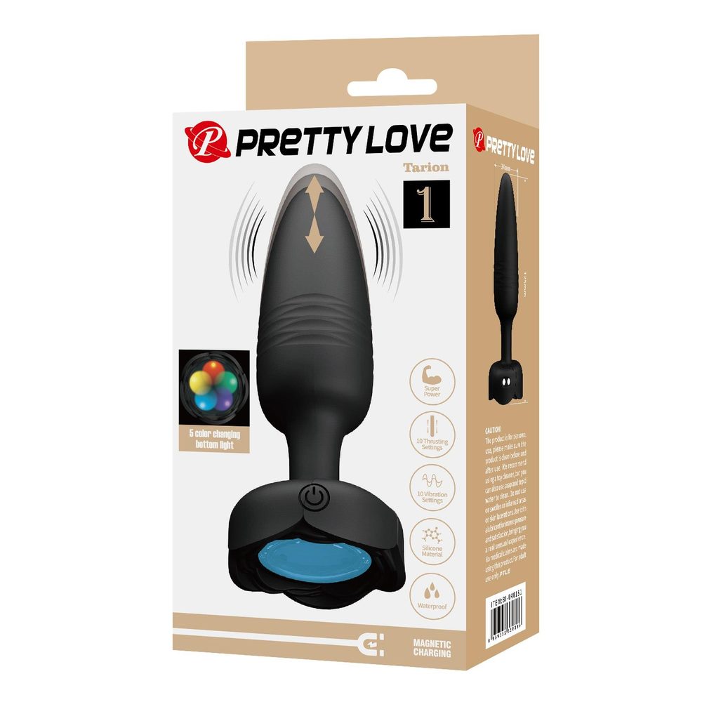 Korek analny wibrujący LED Pretty Love Tarion silikonowy 10 trybów