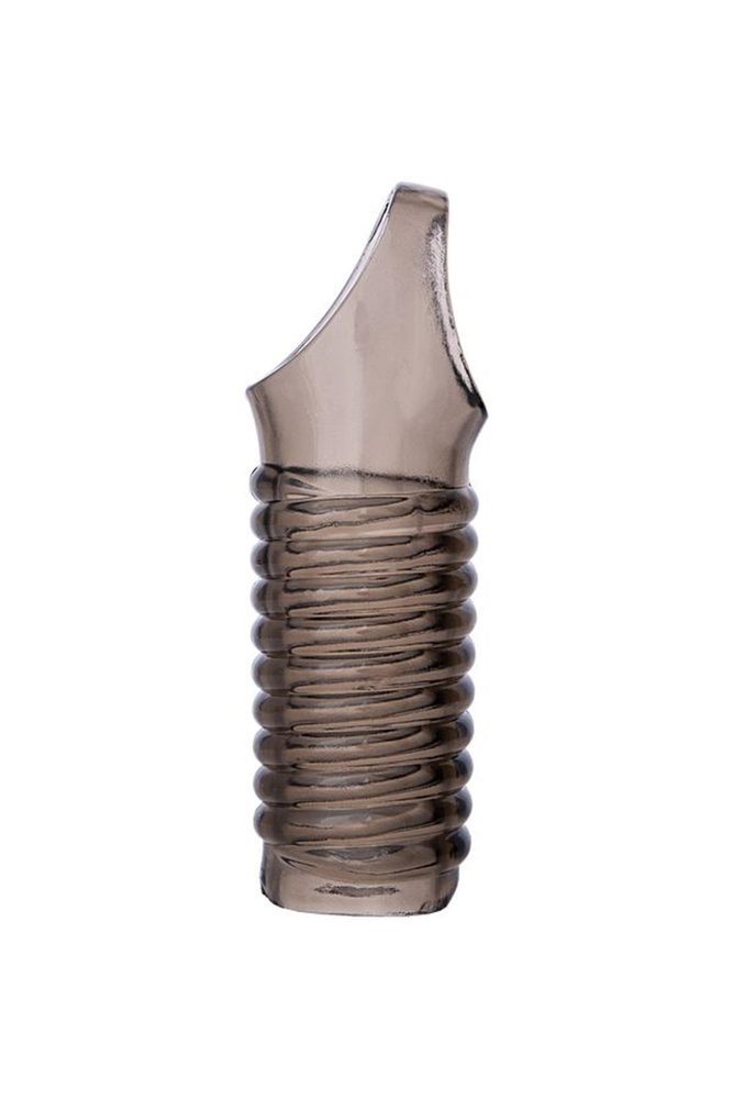 Nakładka na penisa XLover TPE przezroczysty czarny 11 cm