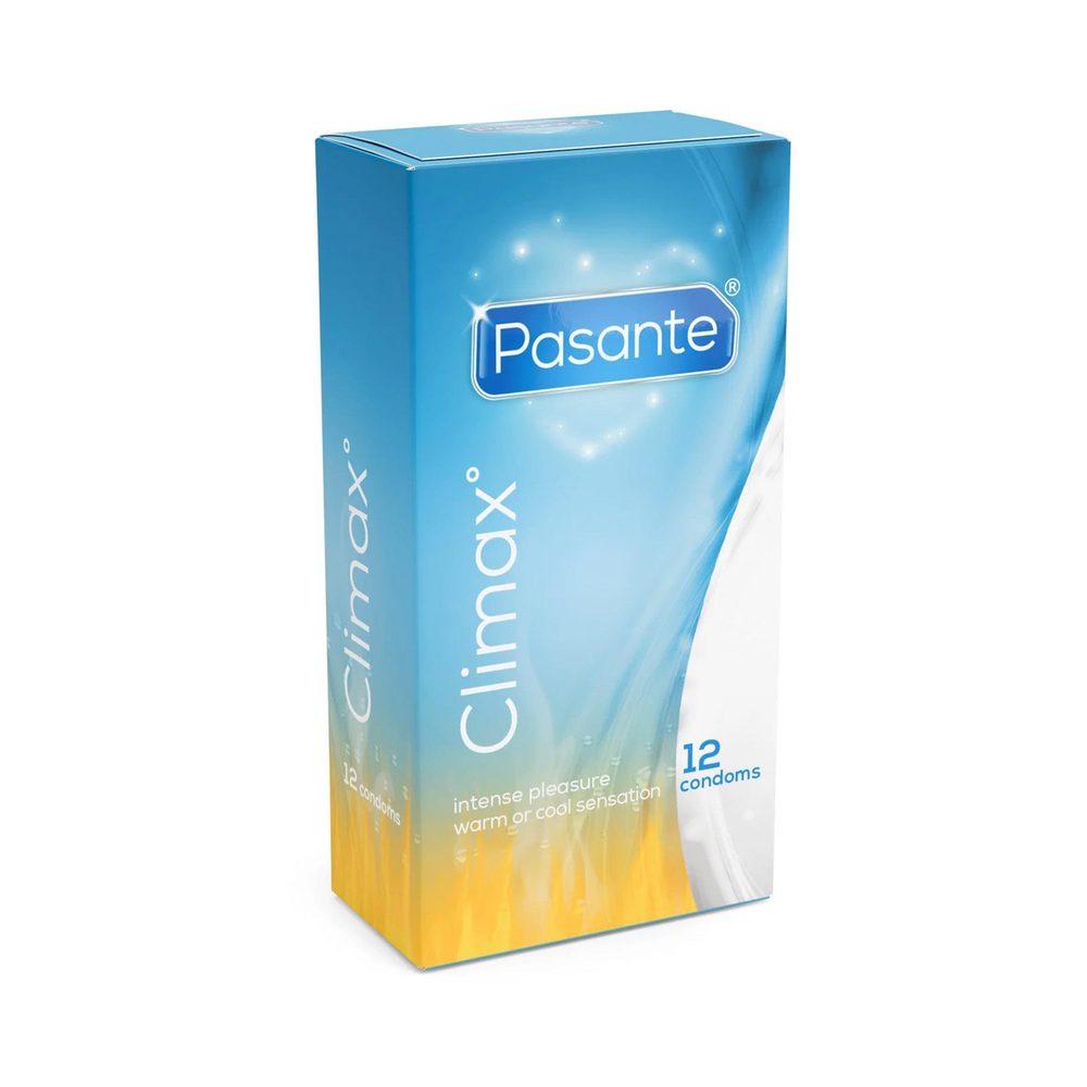 Prezerwatywy Pasante Climax prążkowane rozgrzewająco chłodzące 12 szt