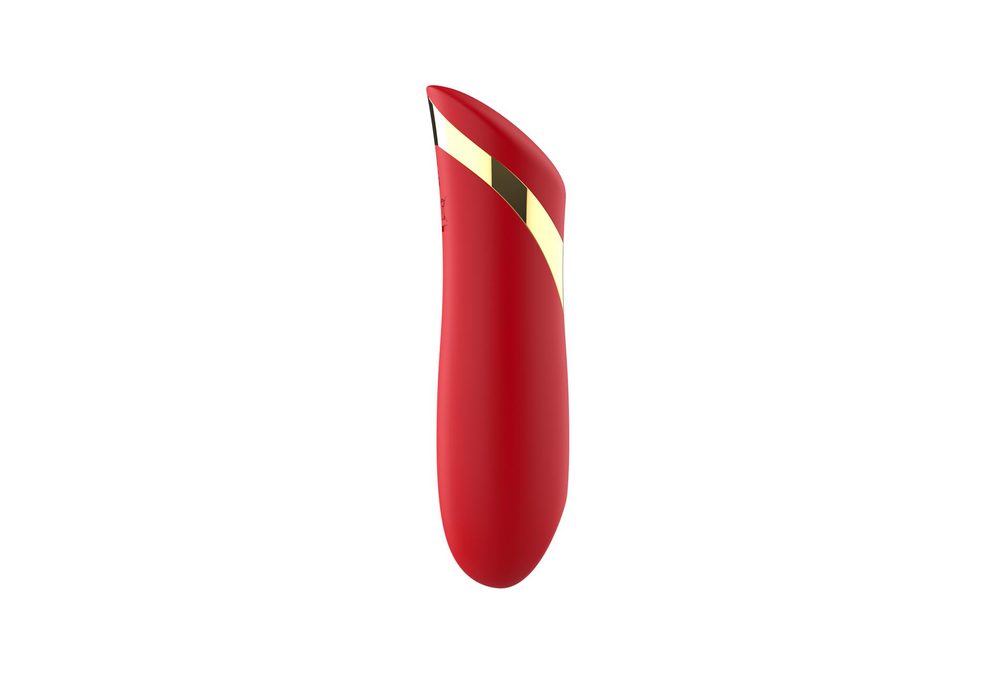 Wibrator szminkowy silikonowy czerwony B Series Cute USB 10 cm