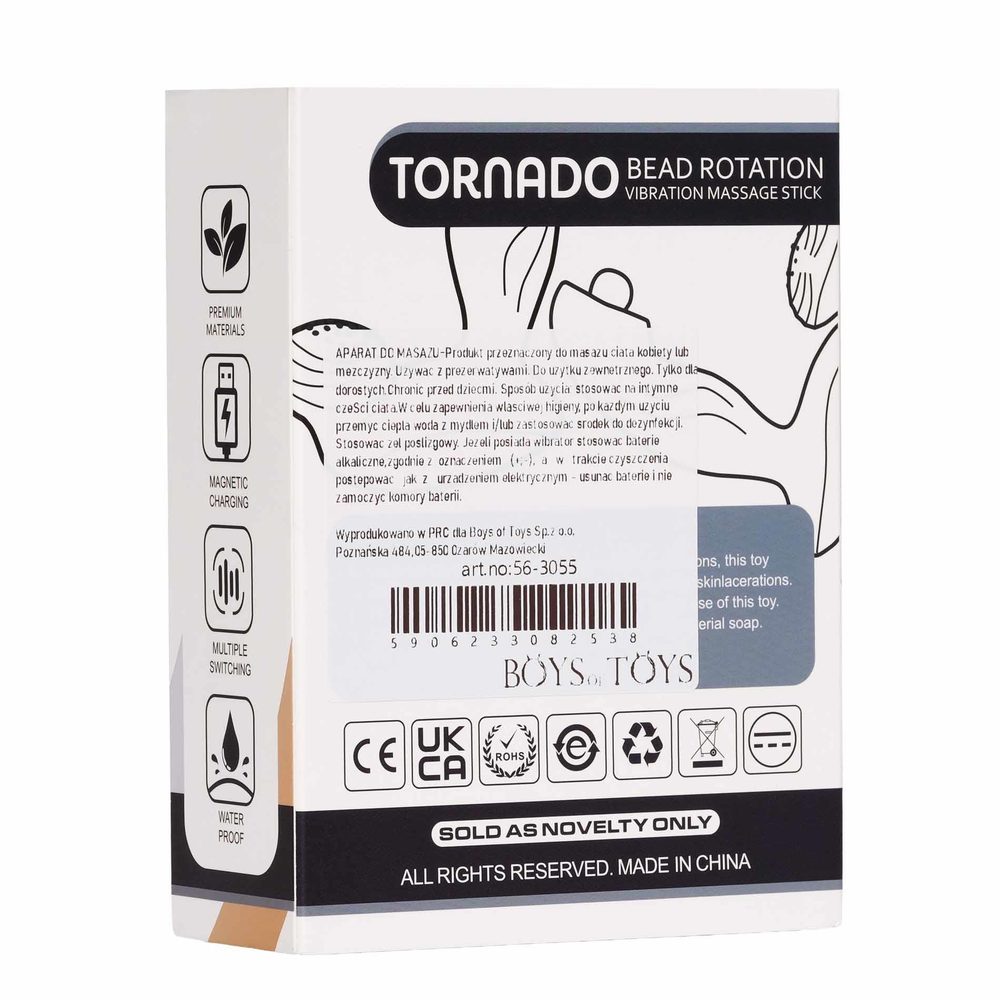 Masażer prostaty Tornado obrotowy silikonowy B Series Cute 14 cm