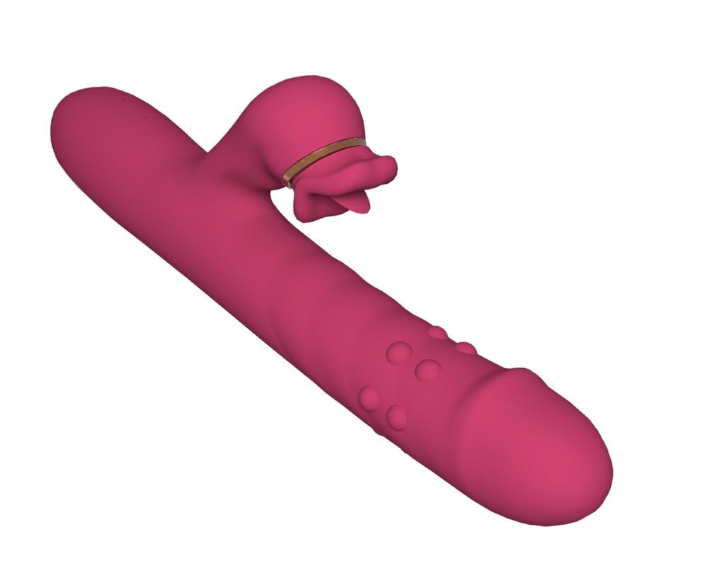 Silicone Vibrator - 7 rotating functions and 7 licking functions