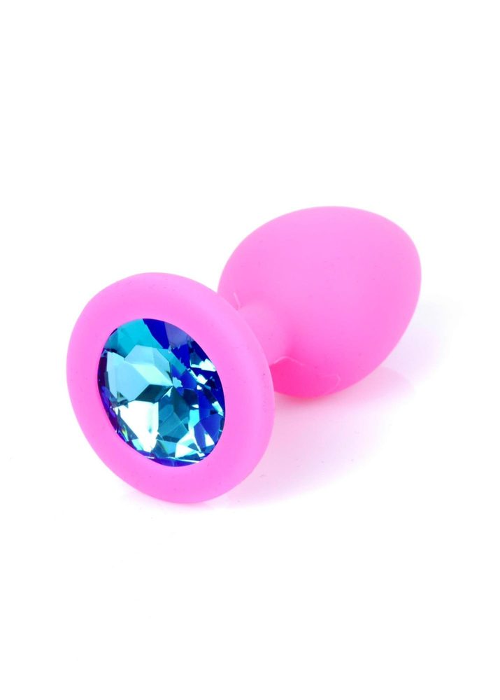 Korek analny silikonowy z diamentem MyLove Toys różowy 7 cm