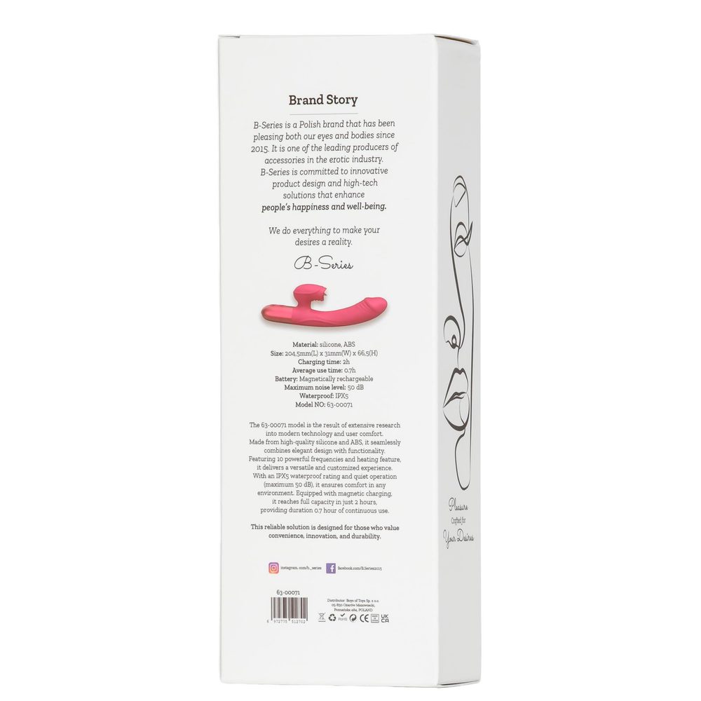 Wibrator-Silicone Vibrator USB, 10 vibration modes, Heating