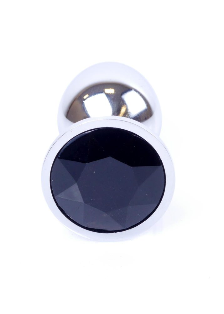 Korek analny srebrny MyLove Toys z diamentem 7 cm