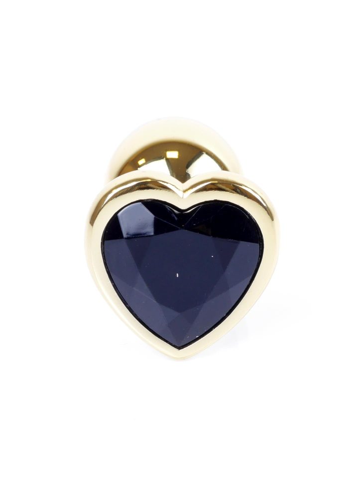 Biżuteria analna Gold Heart MyLove Toys czarna 7 cm