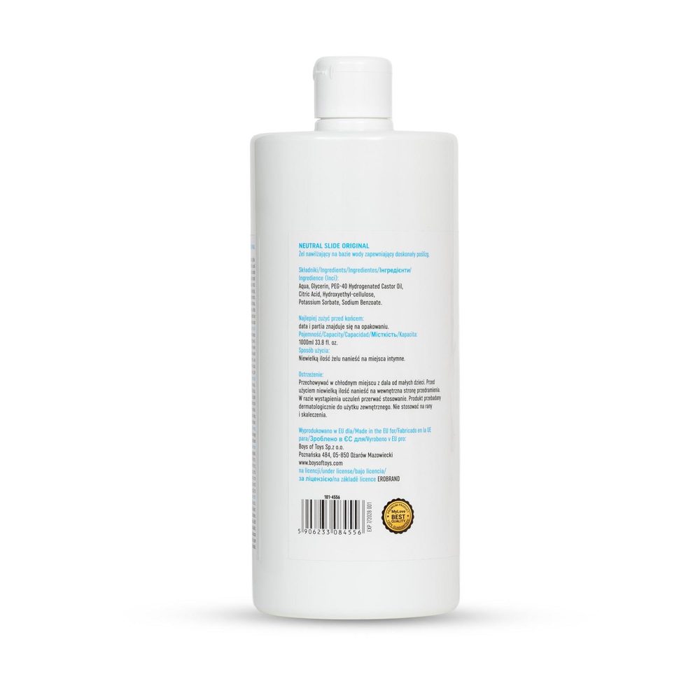 Żel intymny bezzapachowy MyLove Neutral Slide Original 1000 ml