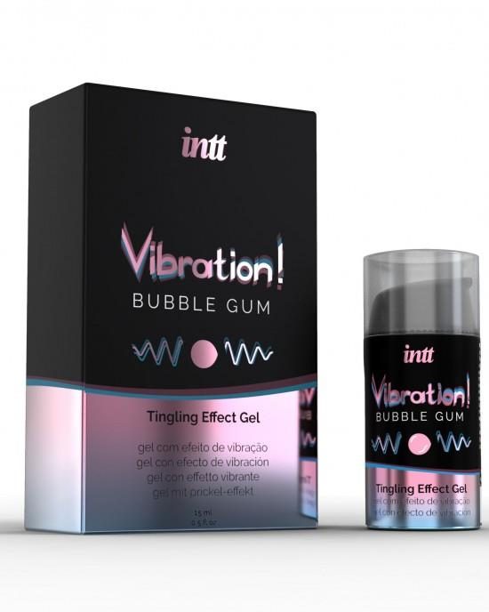 Żel wibrujący smak guma balonowa Intt 15 ml
