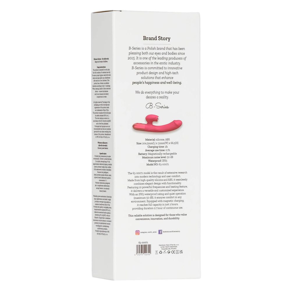 Wibrator-Silicone Vibrator USB, 10 vibration modes, Heating
