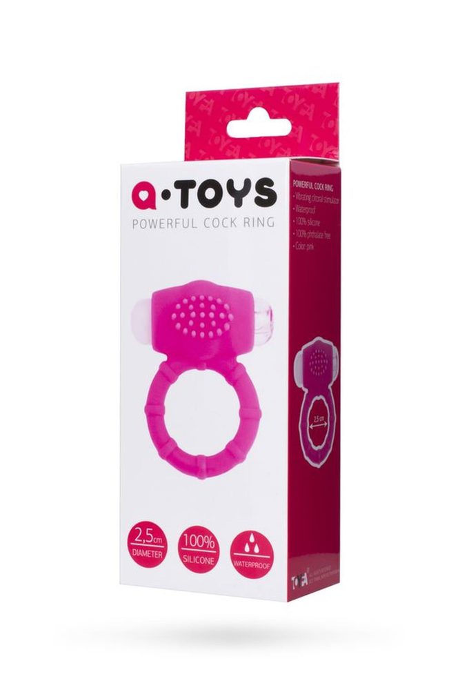Silikonowy pierścień wibrujący AToys Nevy różowy 2.5 cm