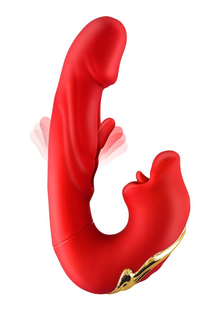 Wibrator króliczek Yoba Kissy 3w1 silikonowy USB 17,6 cm
