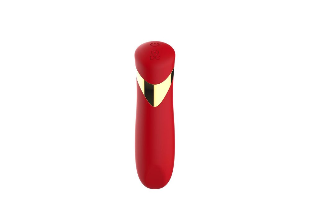 Wibrator szminkowy silikonowy czerwony B Series Cute USB 10 cm