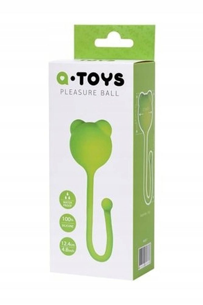 Kulki waginalne silikonowe A Toys zielone 12 cm