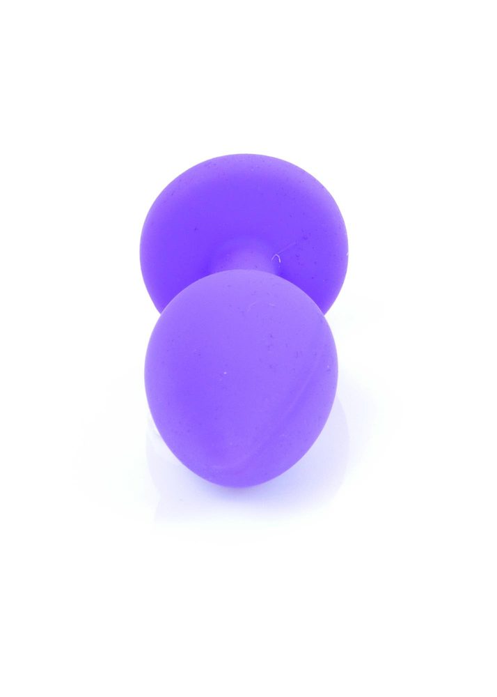 Biżuteria analna silikonowa MyLove Toys fioletowa z diamencikiem mała 7 cm