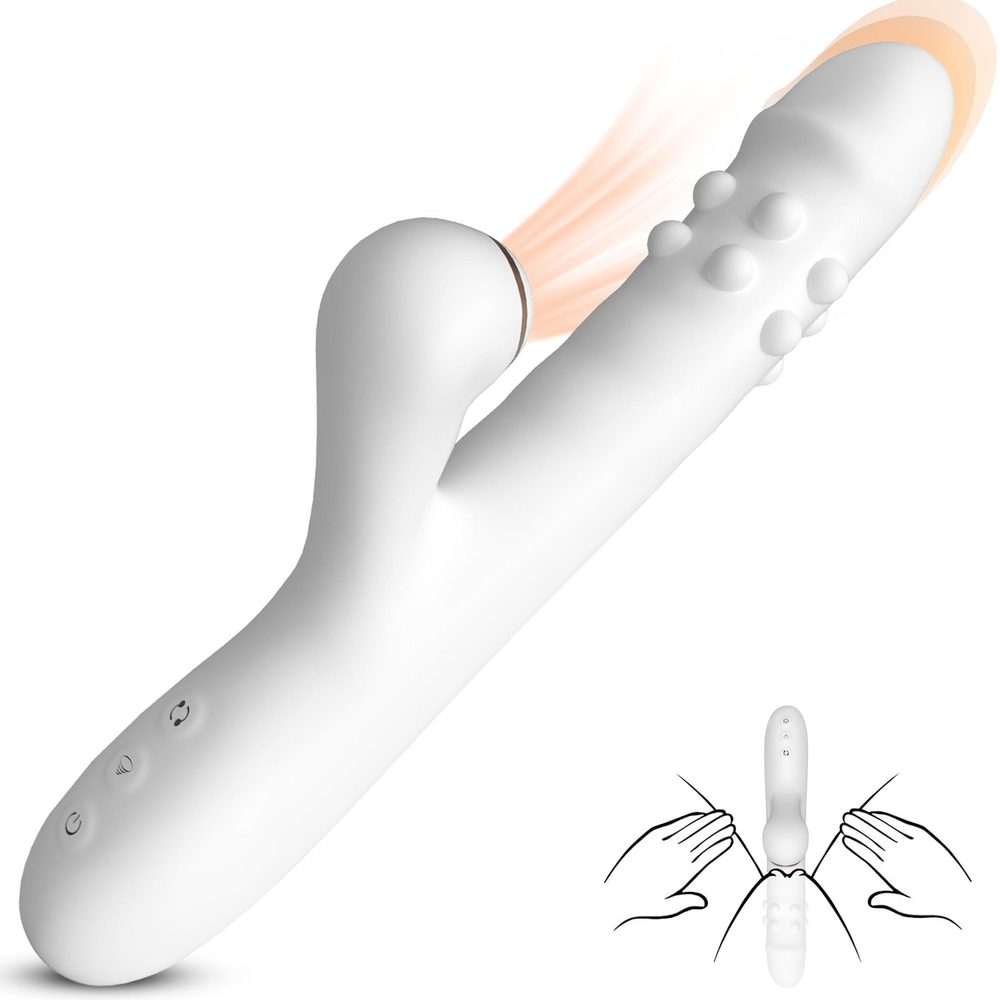 Wibrator silikonowy 3 rotacje 7 lizania B Series Fox 24 cm
