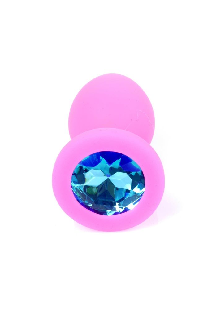 Korek analny silikonowy z diamentem MyLove Toys różowy 7 cm