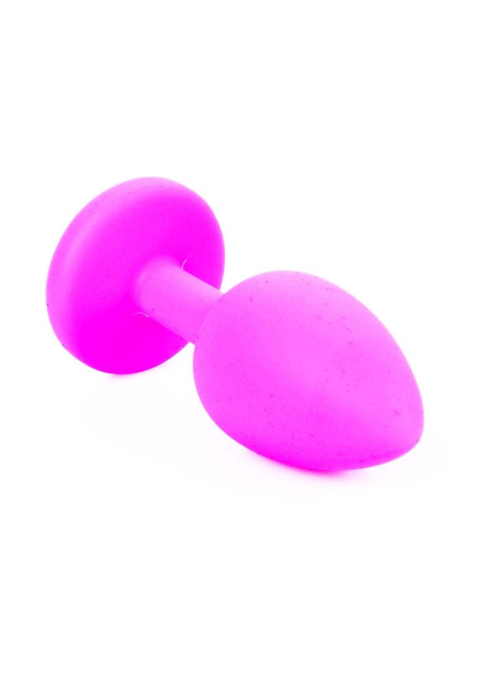 Korek analny silikonowy z diamentem MyLove Toys różowy 7 cm