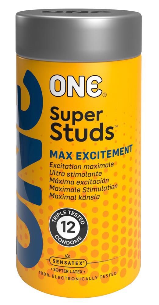 Prezerwatywy ONE Super Studs z wypustkami 12 sztuk
