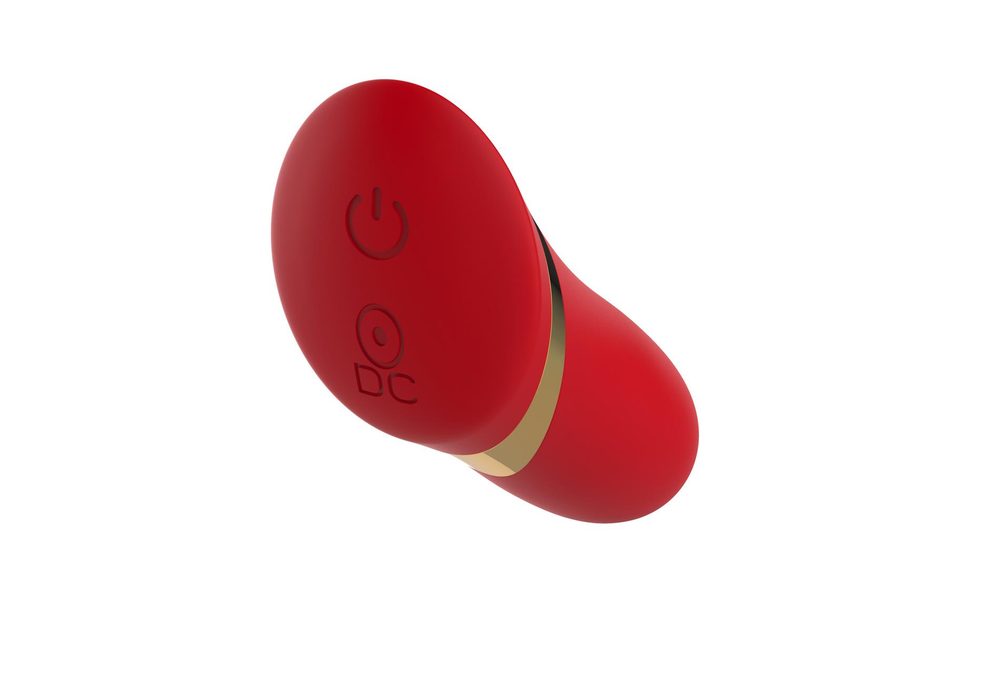 Wibrator szminkowy silikonowy czerwony B Series Cute USB 10 cm