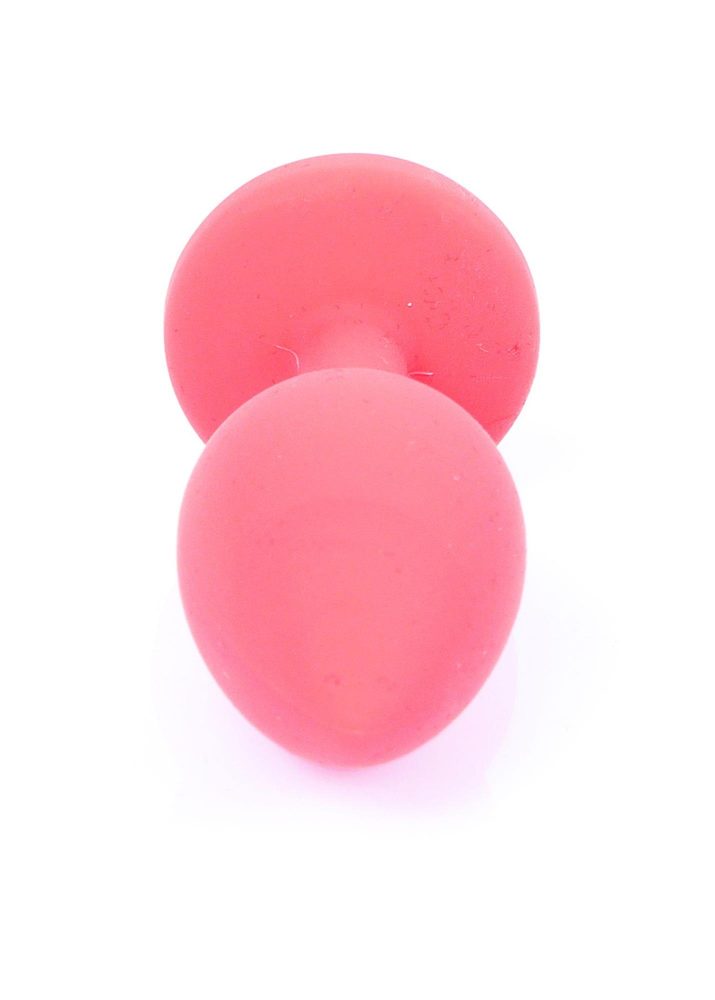 Korek analny silikonowy z diamentem MyLove Toys czerwony 7 cm