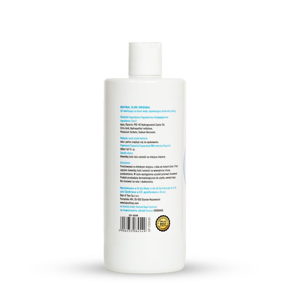 Żel intymny neutralny bezzapachowy MyLove Slide Original 500 ml