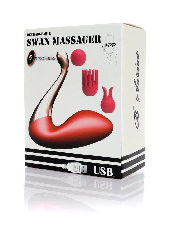 Stymulator łabędziowy silikonowy B Series Magic USB z app