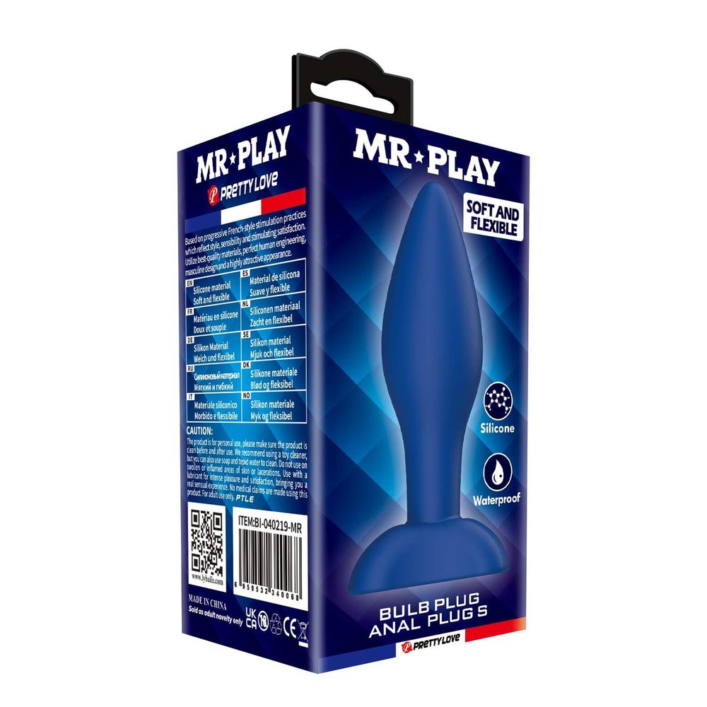 Korek analny silikonowy Mr. Play Bulb S dla początkujących
