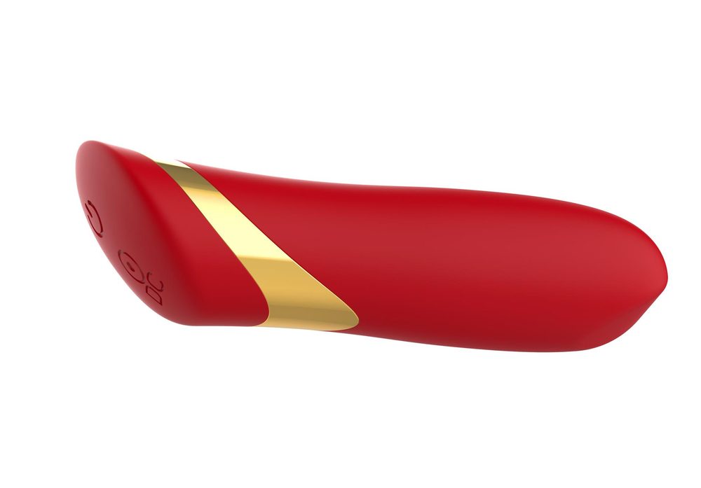Wibrator szminkowy silikonowy czerwony B Series Cute USB 10 cm
