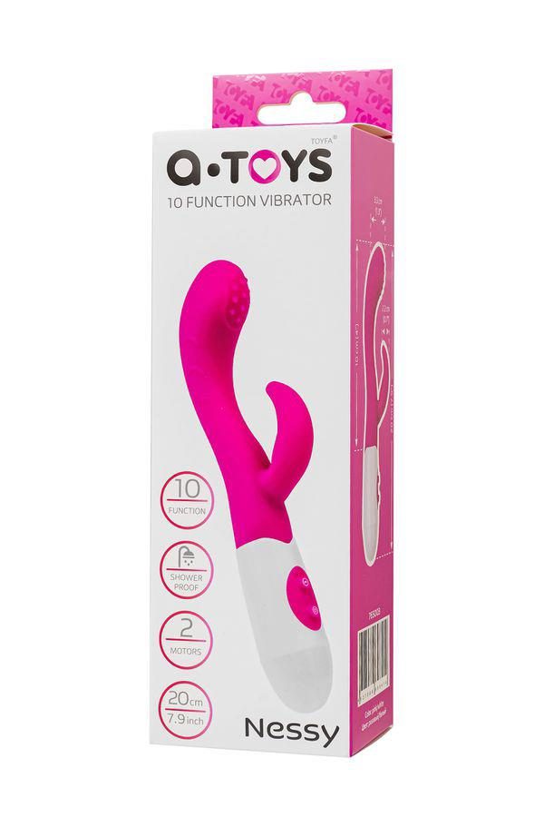 Wibrator króliczek Nessy A Toys silikonowy różowy 20 cm