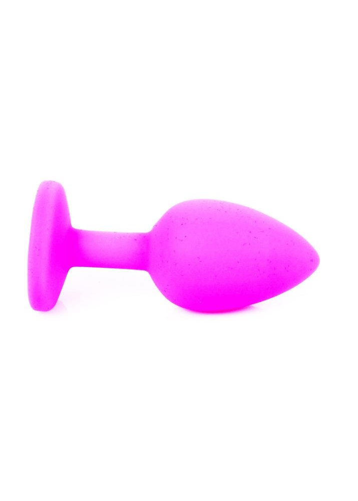 Korek analny silikonowy z diamentem MyLove Toys różowy 7 cm