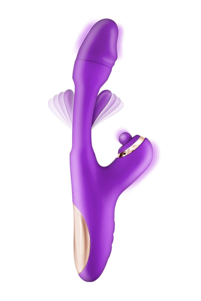 Joyfully 3-in-1 Rabbit Vibrator with Tapotem purple