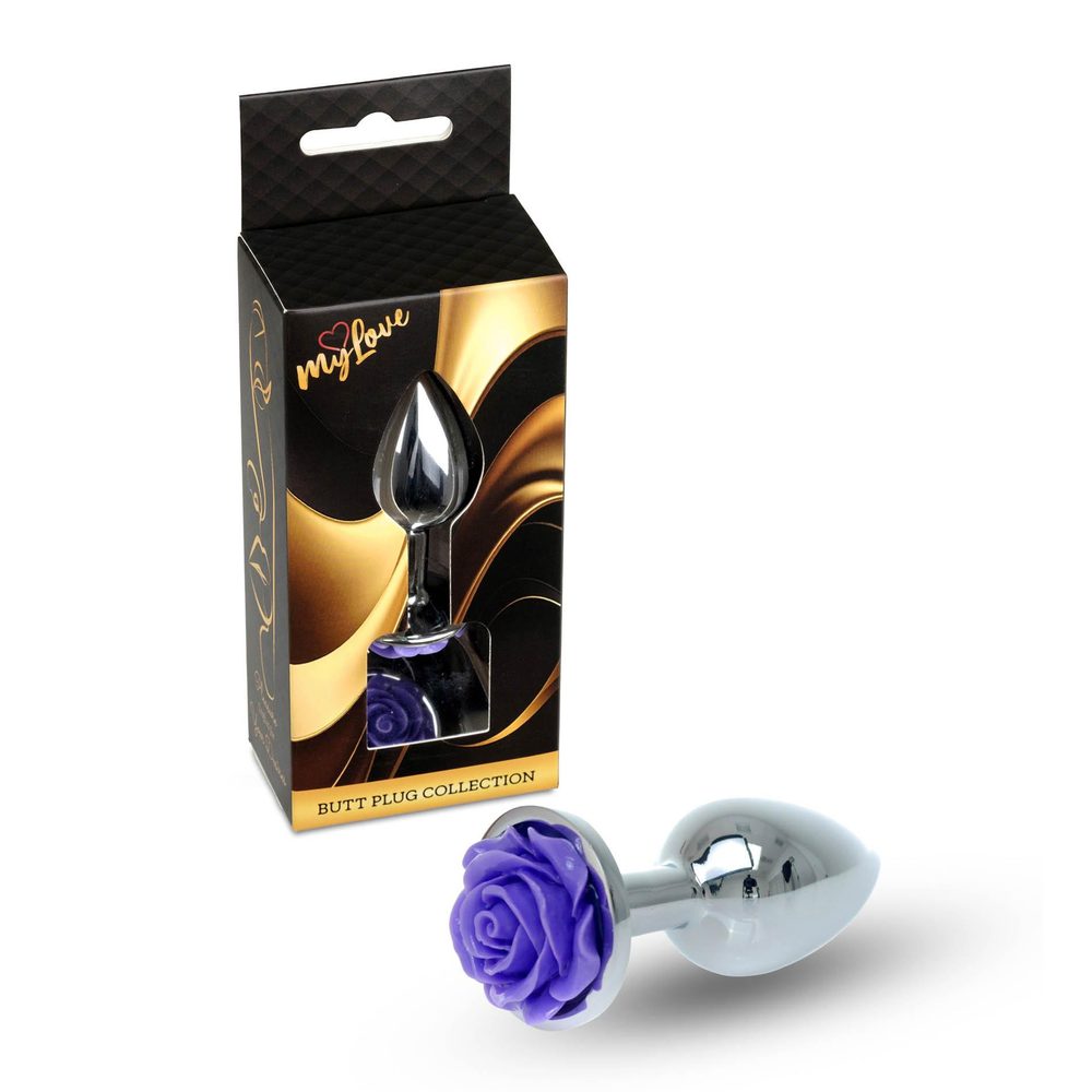 MyLove Toys - Jewellery Silver PLUG ROSE- Purple