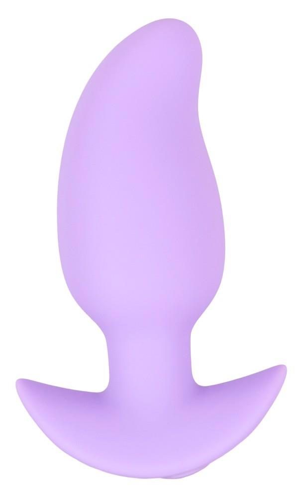 Korek analny wibrujący Cuties fioletowy USB 8 cm