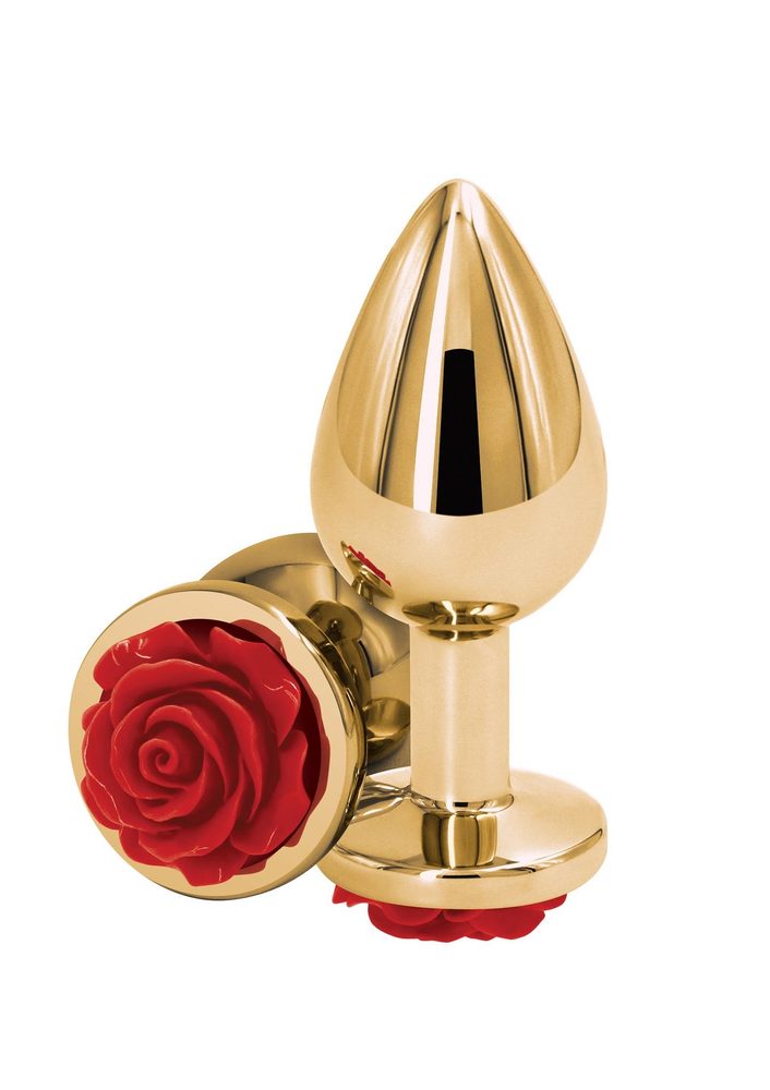 Plug analny aluminiowy Rose NS Novelties czerwony 8.9 cm