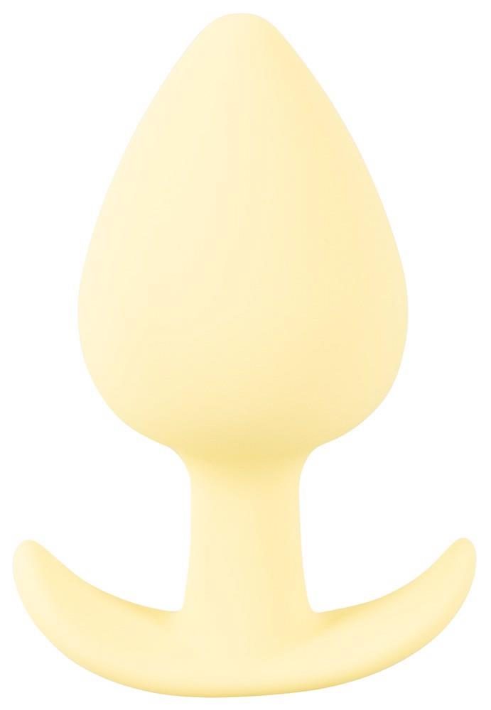 Korek analny Cuties żółty silikonowy 6,5 cm