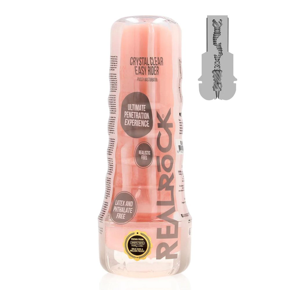 Masturbator waginalny RealRock Easy Rider cielisty TPE 21,5 cm