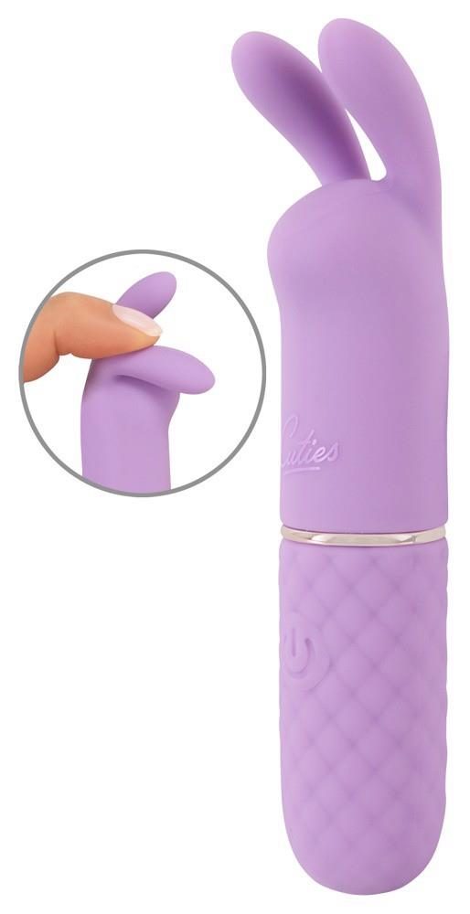 Mini wibrator króliczek Cuties fioletowy USB 10,8 cm