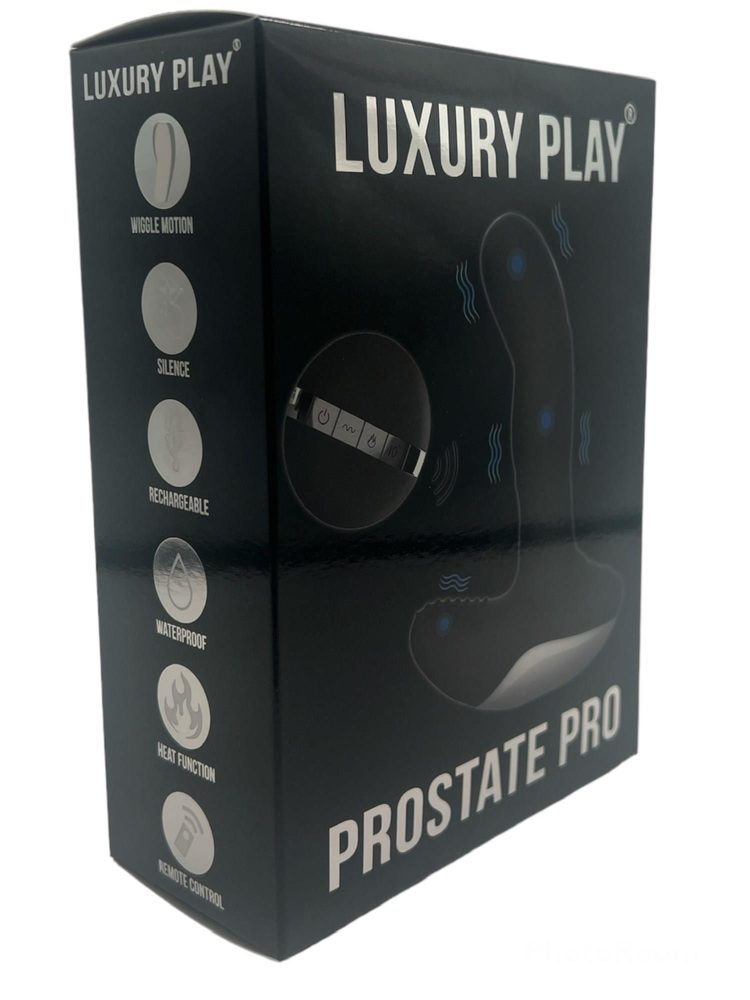 Masażer prostaty silikonowy Luxury Play USB 7 trybów podgrzewany czarny