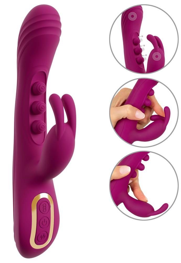 Wibrator króliczek Javida 2F squirt silikonowy USB 22,5 cm