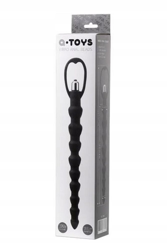 Analny łańcuszek wibracyjny A-Toys silikonowy czarny 32,7 cm