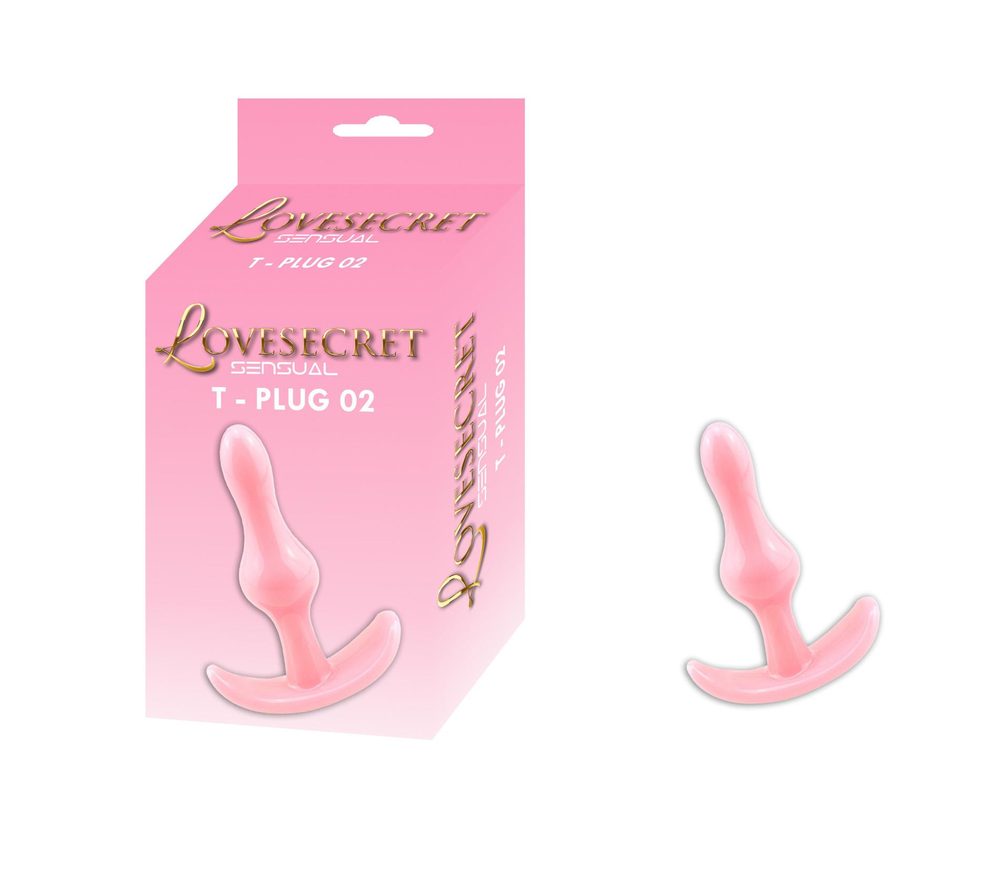 Korek analny Lovesecret T Plug różowy 8,5 cm