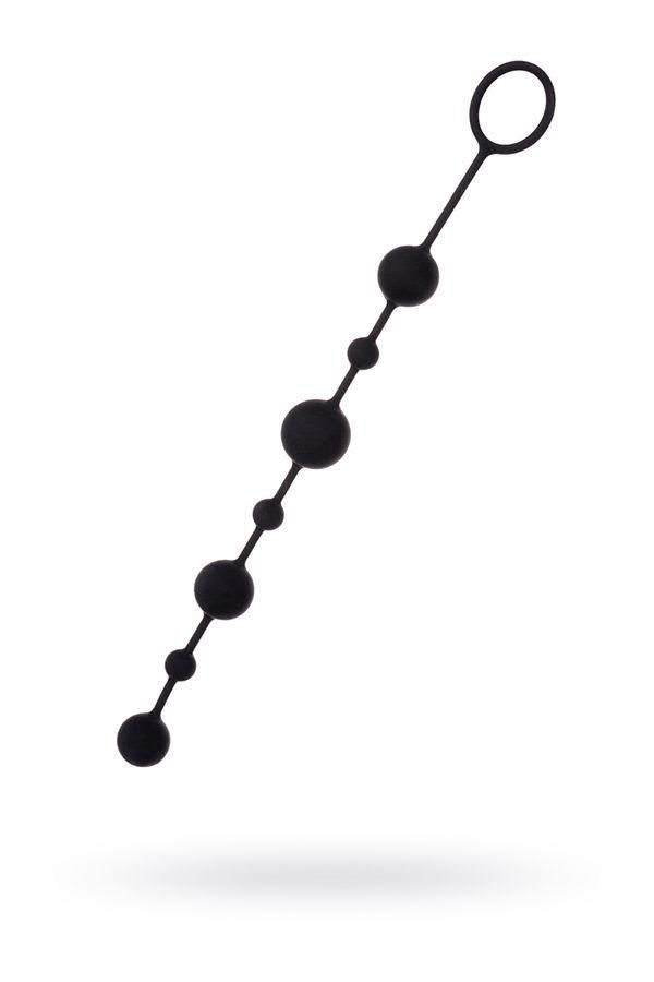 Koraliki analne silikonowe A-Toys Coron z 7 kulkami czarne 36 cm