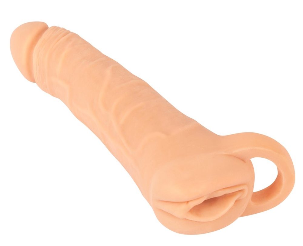 Realistyczny masturbator z extenderem Nature Skin Large 23,8 cm