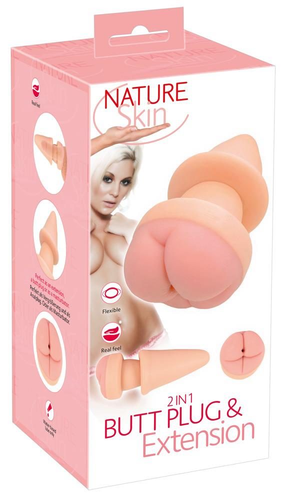 Korek analny Nature Skin przedłużacz penisa 19 5 cm