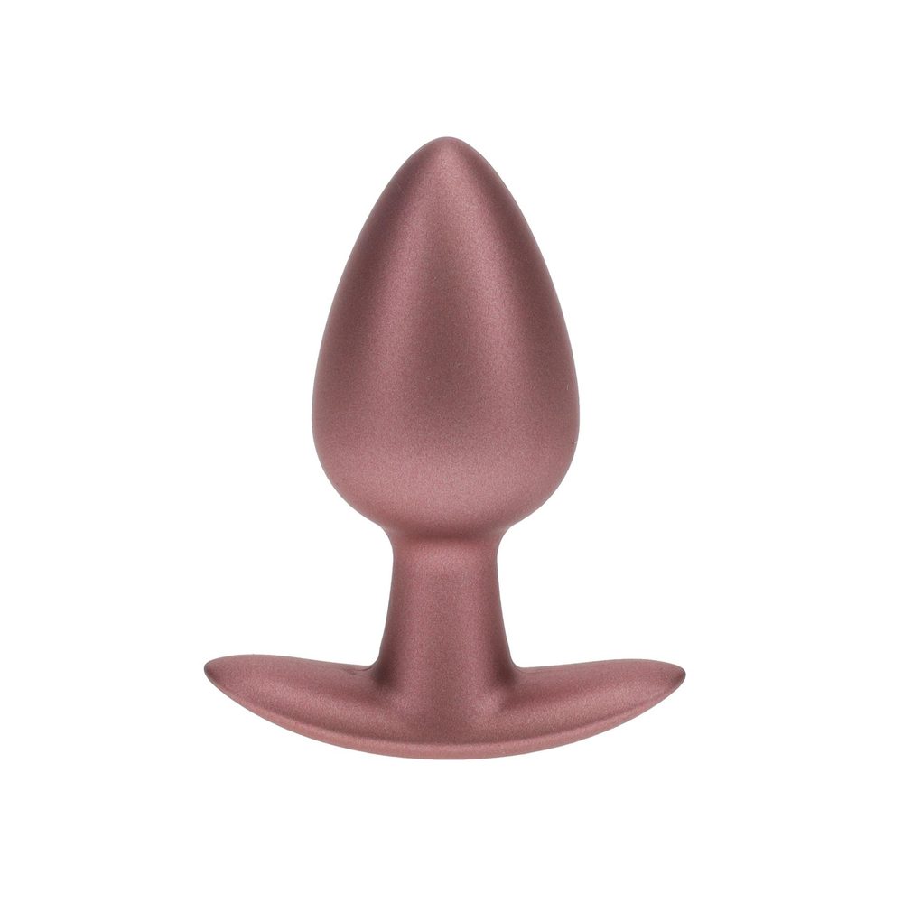 Smooth Silicone Anal Plug - Medium - 3.1 / 7,9 cm - Rose Gold
