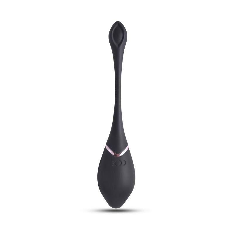 Jajko wibrujące Toyz4lovers silikonowe czarne z pilotem 17 cm