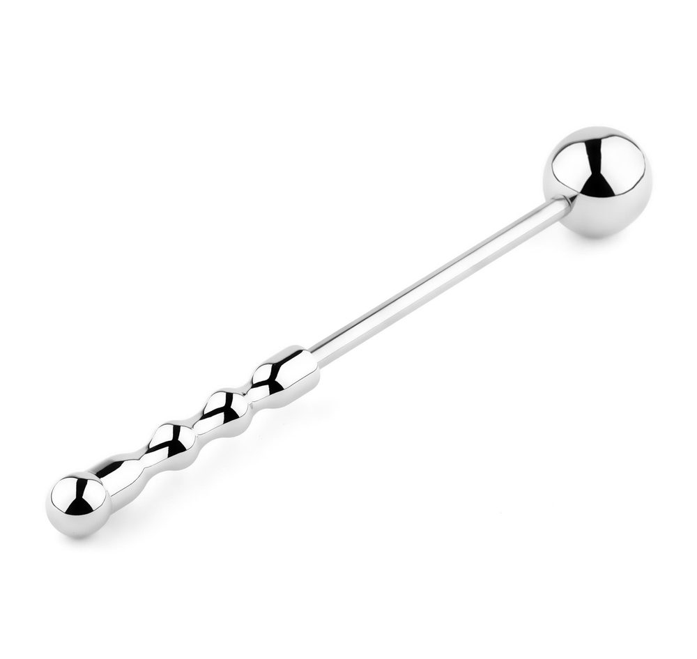 Stalowy korek analny z długim uchwytem HeavyFun 27,5 cm