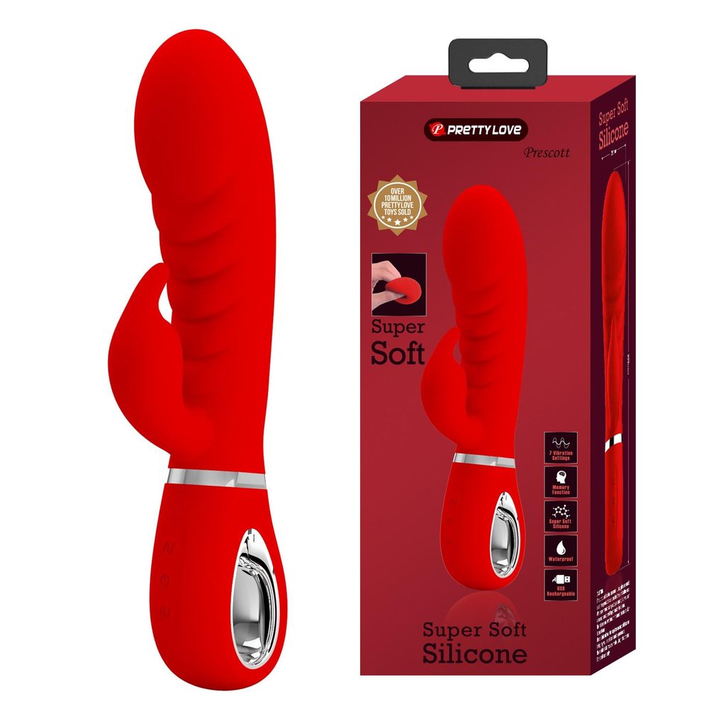 Wibrator króliczek Pretty Love Prescott czerwony 7 funkcji